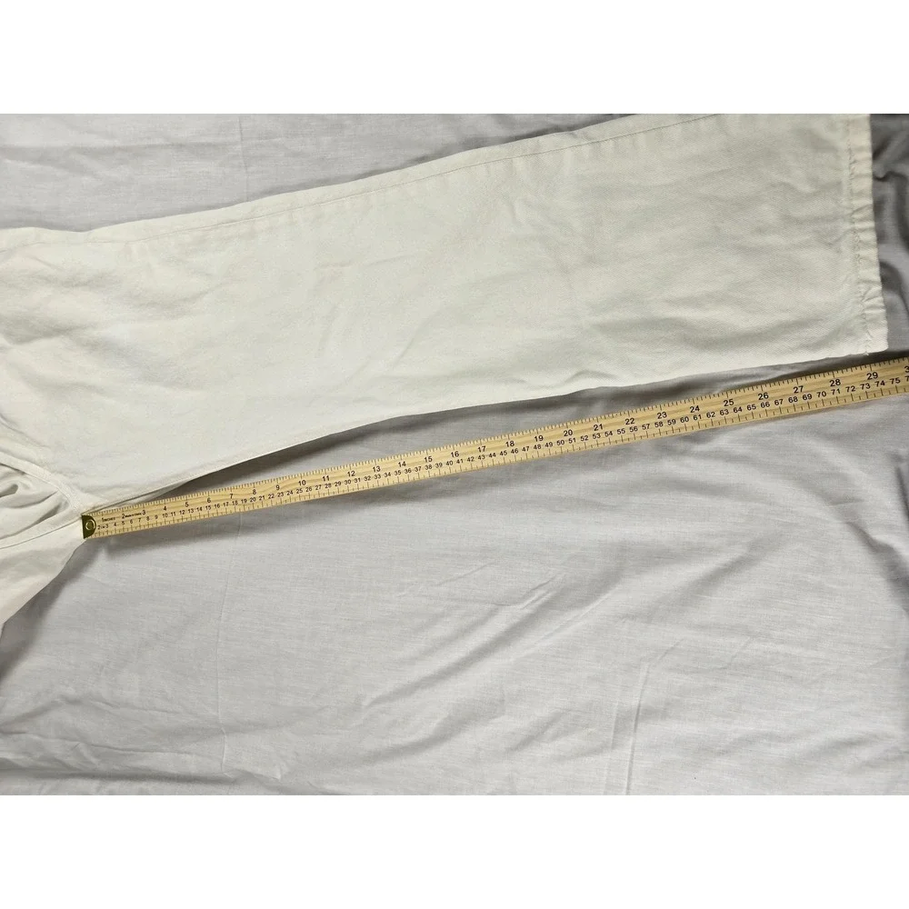 Levis 501 Jeans Mens 34x30 White Regular Straight Button Fly Denim Casual Pants